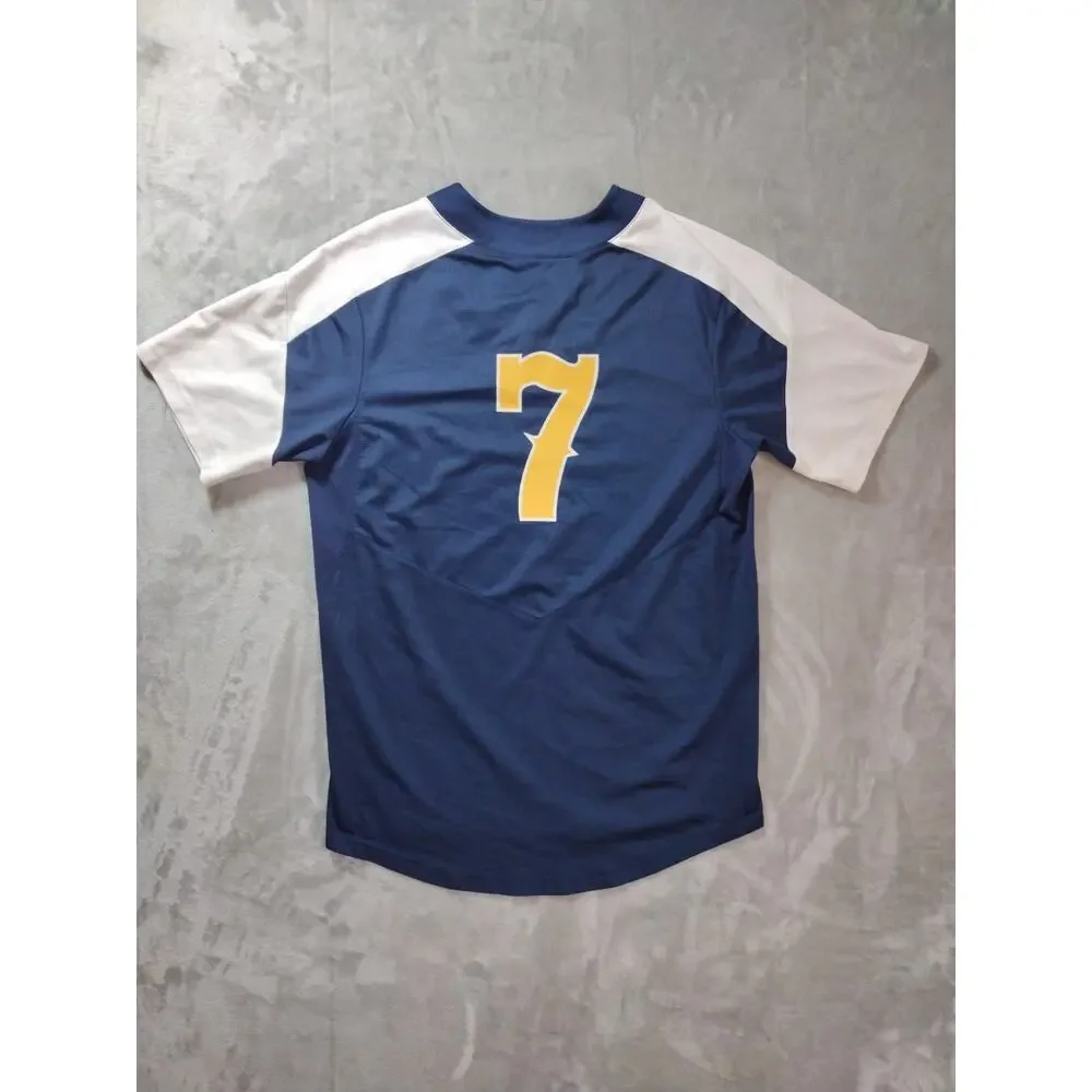Sydney Blue Sox Nike Jersey #7 Size Large Blue Australian Baseball League ABL